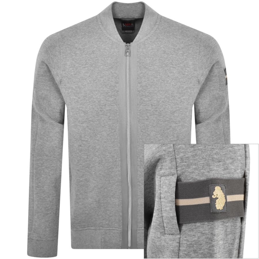 Luke 1977 Lugano Varsity Jacket Grey Mainline Menswear Ireland